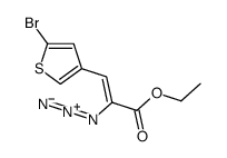 ethyl 2-azido-3-(5-bromothiophen-3-yl)prop-2-enoate结构式