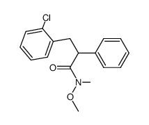 3-(2-Chloro-phenyl)-N-methoxy-N-methyl-2-phenyl-propionamide结构式