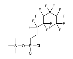 1,1-dichloro-3,3,3-trimethyl-1-(3,3,4,4,5,5,6,6,7,7,8,8,8-tridecafluorooctyl)disiloxane Structure