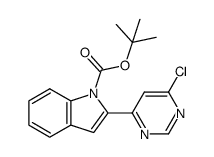 tert-butyl 2-(6-chloropyrimidin-4-yl)-1H-indole-1-carboxylate Structure