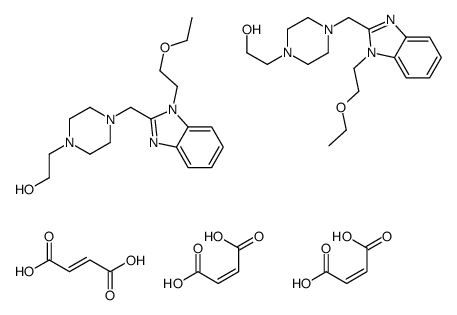 (E)-but-2-enedioic acid,2-[4-[[1-(2-ethoxyethyl)benzimidazol-2-yl]methyl]piperazin-1-yl]ethanol Structure