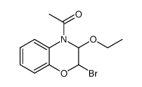 4-acetyl-2-bromo-3-ethoxy-3,4-dihydro-2H-1,4-benzoxazine结构式