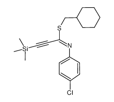 cyclohexylmethyl N-(4-chlorophenyl)-3-(trimethylsilyl)thiopropiolimidate结构式