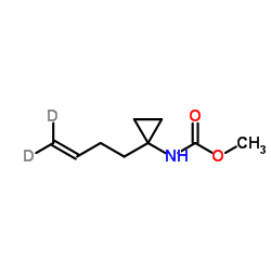 Methyl {1-[(4,4-2H2)-3-buten-1-yl]cyclopropyl}carbamate结构式