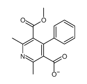 5-methoxycarbonyl-2,6-dimethyl-4-phenylpyridine-3-carboxylate结构式