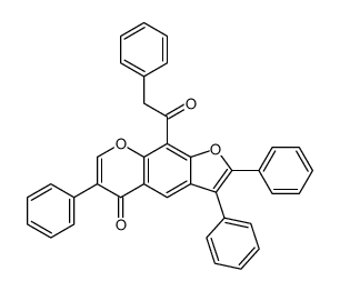 2,3,6-triphenyl-9-(2-phenylacetyl)furo[3,2-g]chromen-5-one Structure