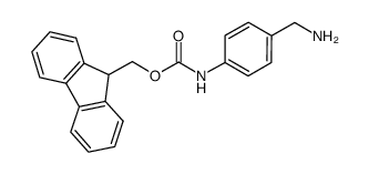 4-(aminomethyl)-N-(9-fluorenylmethoxycarbonyl)phenylamine structure