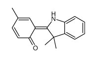 6-(3,3-dimethyl-1H-indol-2-ylidene)-4-methylcyclohexa-2,4-dien-1-one结构式