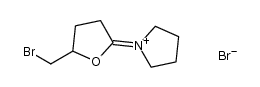 N-(5-bromo-methyltetrahydrofuran-2-ylidene)pyrrolidinium bromide Structure