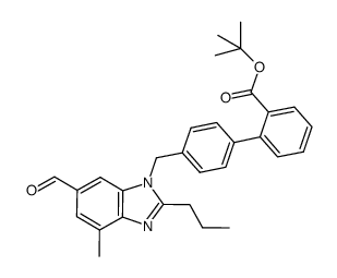 tert-butyl 4'-((6-formyl-4-methyl-2-n-propyl-1H-benzimidazol-1-yl)methyl)biphenyl-2-carboxylate Structure