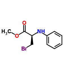 Methyl 3-bromo-N-phenyl-L-alaninate结构式