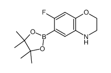 7-fluoro-6-(4,4,5,5-tetramethyl-1,3,2-dioxaborolan-2-yl)-3,4-dihydro-2H-benzo[b][1,4]oxazine结构式