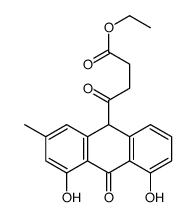 10-beta-carbethoxypropionylchrysarobin Structure