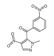 1-methyl-4-nitro-5-(3-nitrobenzoyl)pyrazole结构式