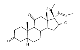 2'-methyl-(5α,16β)-pregnano[17,16-d]oxazole-3,11,20-trione Structure