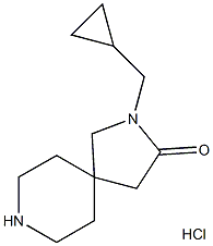 2-(Cyclopropylmethyl)-2,8-diazaspiro[4.5]decan-3-one hydrochloride结构式