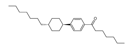 trans-1-heptyl-4-(4-heptanoylphenyl)cyclohexane结构式