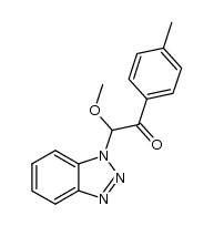 2-(1H-benzo[d][1,2,3]triazol-1-yl)-2-methoxy-1-(p-tolyl)ethanone结构式