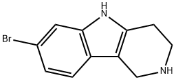 7-Bromo-2,3,4,5-tetrahydro-1H-pyrido[4,3-b]indole结构式