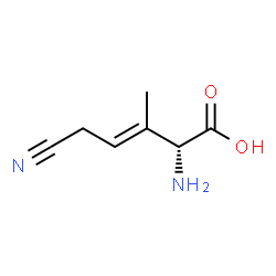 3-Pentenoicacid,2-amino-5-cyano-3-methyl-,[R-(E)]-(9CI)结构式