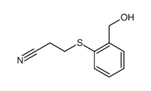 3-((2-(hydroxymethyl)phenyl)thio)propanenitrile结构式