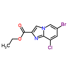 Ethyl 6-bromo-8-chloroimidazo[1,2-a]pyridine-2-carboxylate结构式