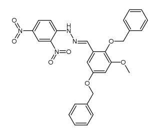 3-Methoxy-2,5-dibenzyloxy-benzaldehyd-2,4-dinitro-phenylhydrazon结构式