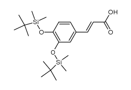 3,4-bis(O-tert-butyldimethylsilyl)caffeic acid结构式