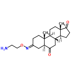 5-alpha-Androstane-3,6,17-trione 3-[O-(2-aminoethyl)oxiMe]结构式