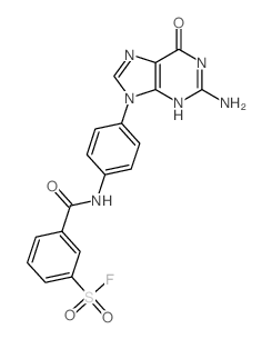 3-[[4-(2-amino-6-oxo-3H-purin-9-yl)phenyl]carbamoyl]benzenesulfonyl fluoride结构式