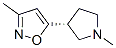 Isoxazole, 3-methyl-5-[(3R)-1-methyl-3-pyrrolidinyl]- (9CI)结构式
