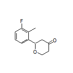 2-(3-Fluoro-2-methylphenyl)dihydro-2H-pyran-4(3H)-one Structure