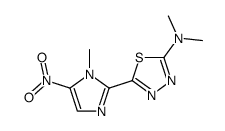 dimethyl-[5-(1-methyl-5-nitro-1H-imidazol-2-yl)-[1,3,4]thiadiazol-2-yl]-amine结构式