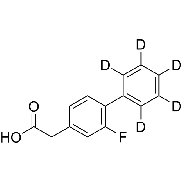 (2-Fluoro-4-biphenyl)acetic acid-d5 structure