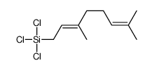 三氯-((e)-3,7-二甲基-2, 6-辛二烯)-硅烷结构式