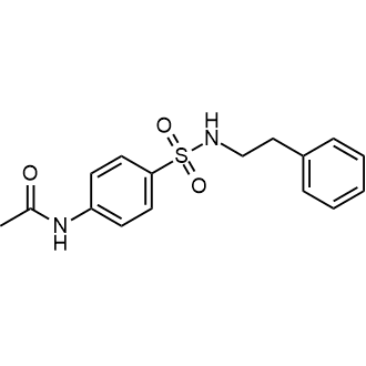 N-(4-(N-苯乙基氨磺酰基)苯基)乙酰胺结构式