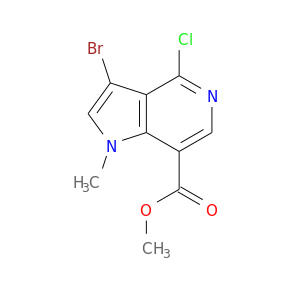methyl 3-bromo-4-chloro-1-methyl-1H-pyrrolo[3,2-c]pyridine-7-carboxylate Structure