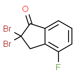 2,2-DIBROMO-2,3-DIHYDRO-4-FLUORO-1H-INDEN-1-ONE结构式