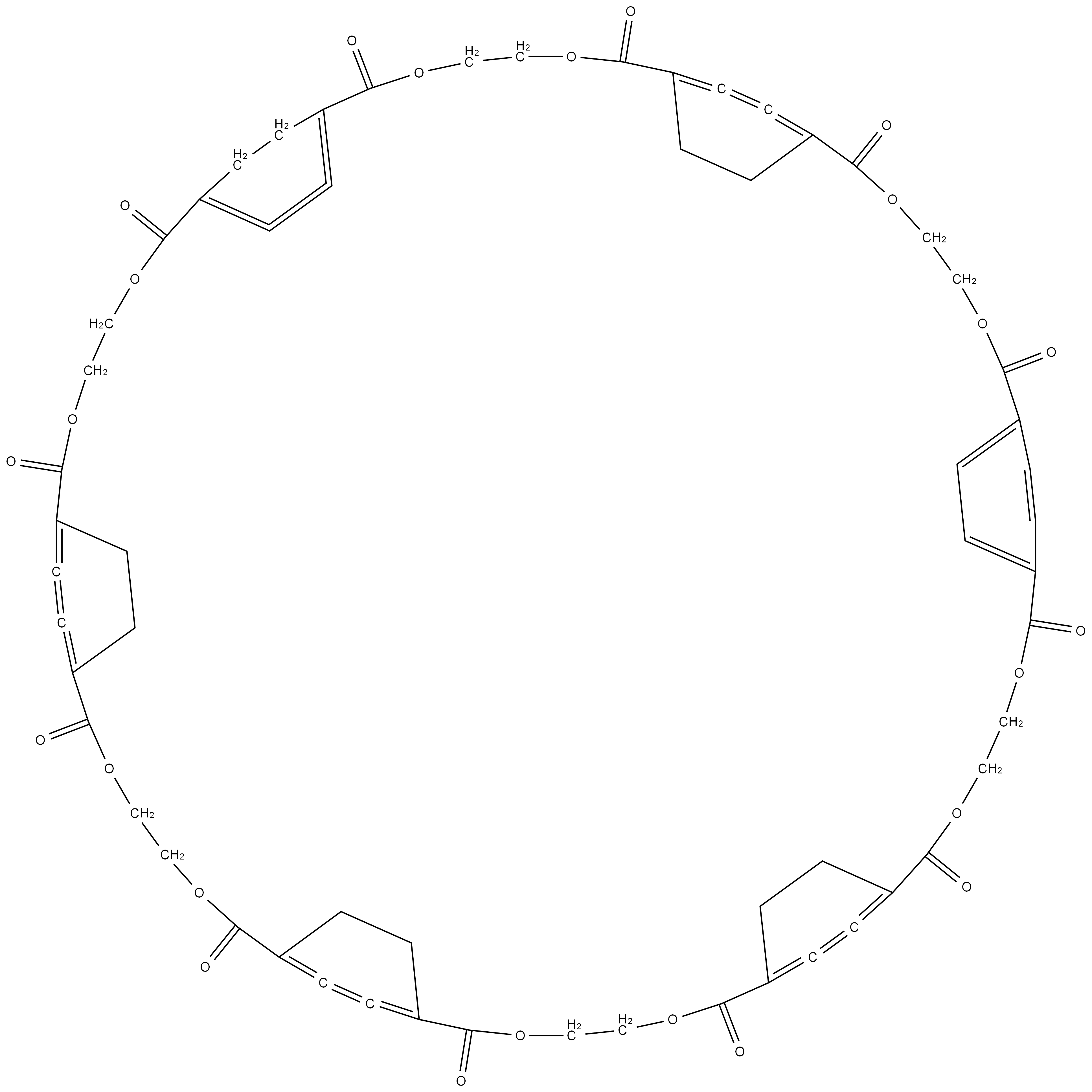 Ethylene Terephthalate Cyclic Hexamer Structure