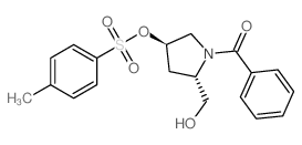 (3R,5S)-1-BENZOYL-5-(HYDROXYMETHYL)PYRROLIDIN-3-YL 4-METHYLBENZENESULFONATE Structure