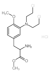 methyl 2-amino-3-[3-[bis(2-chloroethyl)amino]-4-methoxy-phenyl]propanoate结构式