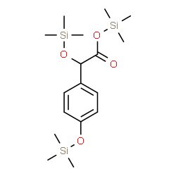 α,4-Bis(trimethylsiloxy)benzeneacetic acid trimethylsilyl ester Structure