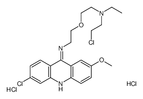 2-chloroethyl-[2-[2-[(6-chloro-2-methoxyacridin-9-yl)azaniumyl]ethoxy]ethyl]-ethylazanium,dichloride结构式