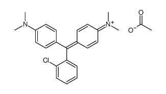 [4-[(2-chlorophenyl)[4-(dimethylamino)phenyl]methylene]cyclohexa-2,5-dien-1-ylidene]dimethylammonium acetate结构式