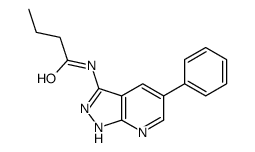 N-(5-苯基-1H-吡唑并[3,4-b]吡啶-3-基)丁酰胺结构式