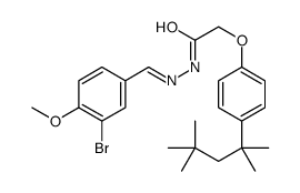 N-[(3-bromo-4-methoxyphenyl)methylideneamino]-2-[4-(2,4,4-trimethylpentan-2-yl)phenoxy]acetamide Structure