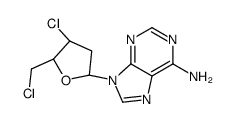 9-[(2R,4S,5R)-4-chloro-5-(chloromethyl)oxolan-2-yl]purin-6-amine Structure