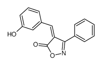 4-[(3-hydroxyphenyl)methylidene]-3-phenyl-1,2-oxazol-5-one Structure