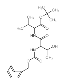 tert-butyl 2-[(3-hydroxy-2-phenylmethoxycarbonylamino-butanoyl)amino]-3-methyl-butanoate结构式