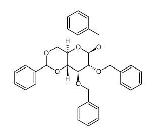 Benzyl 2,3-Di-O-benzyl-4,6-O-benzylidene-b-D-glucopyranoside Structure